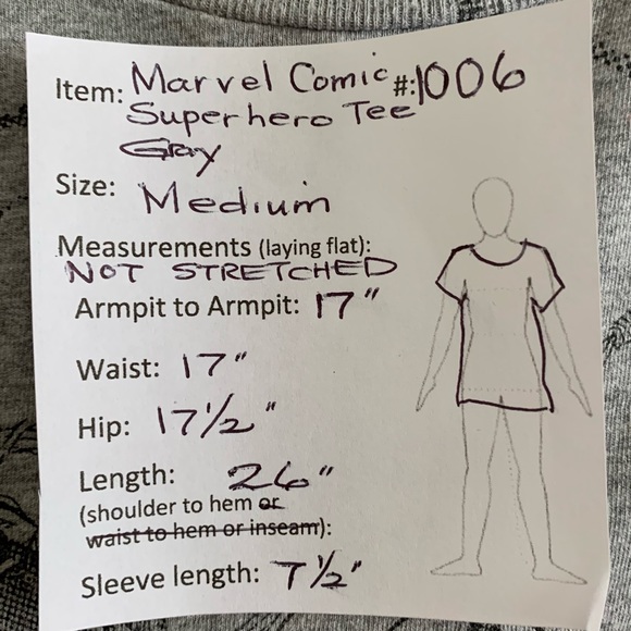 🔥5/$20🔥 “Marvel Comics” Superheros Gray Tee size M - Picture 7 of 7